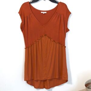 Maurice’s | Women’s Rayon Burnt Orange Rust Sleeveless Blouse Top Shirt Size XS